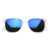 Retro Intense Bright Revo Mirror Lens Super Flat Top Wayfarers Sunglasses