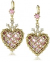 Betsey Johnson Iconic Love Bird Heart Drop Earrings