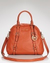 With its sleek shape and gorgeous craftsmanship, this MICHAEL Michael Kors satchel is an It bag with ever-chic allure.