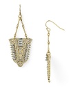 Jazz up every look with these vintage-inspired dangle earrings from Aqua, accented by glitzy crystals.