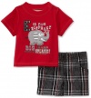 Kids Headquarters Baby-boys Newborn Elephant Short Set, Red, 3-6 Months