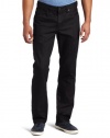 Kenneth Cole Men's Straight Leg Coated Jean, Black, 34x32