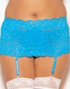 Plus Size Stretch Wide Lace Garterbelt