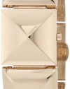 Vince Camuto Women's VC/5026CHGB Gold-Tone Pyramid Bracelet Covered Dial Watch