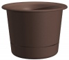 Dynamic Design WS1012CO Westbury 10-Inch Poly Planter with Attached Saucer, Cocoa