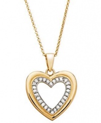 Victoria Townsend Diamond Heart Pendant, 18k Gold over Sterling Silver Diamond Heart Pendant