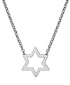 Wear your faith proudly. Studio Silver's pretty cut-out Star of David pendant is crafted in sterling silver with a matching chain. Approximate length: 18 inches. Approximate drop: 1/2 inch.