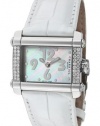 Women's Actor White Diamond (0.31 ctw) White MOP Dial White Crocodile