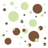 RoomMates RMK1408SCS Just Dots Green and Brown Peel & Stick Wall Decals