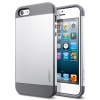 SPIGEN SGP SGP10090 Slim Armor Case for iPhone 5 - 1 Pack - Retail Packaging - Satin Silver