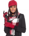 Block party. Stay warm and stylishly on-trend with Charter Club's chic and cozy chenille multi-color block scarf.