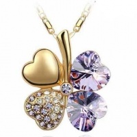 Swarovski Elements Crystal Four Leaf Clover Pendant Necklace 19-CN9034P