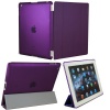 KHOMO ® DUAL CASE: Purple Smart Cover FRONT + Purple Crystal Rubberized Back Protector for Apple iPad 2 , iPad 3 & iPad 4 (The new iPad HD)