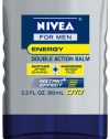 Nivea For Men Q10 Energy Double Action Balm, 3.3 fl. oz. Bottles (Pack of 3)