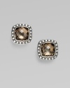 From the Moonlight Ice Collection. Rich smokey quartz is surrounded by luxe pavé diamonds in a sterling silver setting.Diamonds, 0.60 tcw Smokey quartz Sterling silver About ½ square Post back Imported