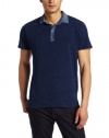 7 For All Mankind Men's Indigo Polo T-Shirt