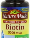 Nature Made Biotin Softgel, 5000 Mcg, 50 Count