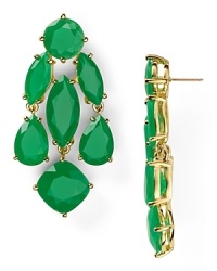 Introduce kate spade new york's playful aesthetic to your look with this pair of chandelier earrings. Cast in plated metal and accented by a colorful cascade, they've got style in spades.