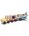 Designed to fuel imaginative play, this charming airport-themed Whittle World set contains a mini world of travel! Children will love to explore the moving parts and interchangeable pieces of this wooden play set! Every piece is created with the highest standards of quality and design.