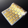 TopCase METALLIC GOLD Keyboard Silicone Cover Skin for Macbook 13-Inch Unibody (A1342/WHITE) with TOPCASE Mouse Pad