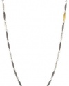 GURHAN Wheat Dark and White Silver with Gold Wheat Necklace