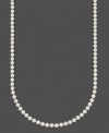 Polish up your style with fresh pearls. Belle de Mer necklace features A+ Akoya cultured pearls (6-6-1/2 mm) set in 14k gold. Approximate length: 24 inches.