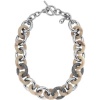 MICHAEL Michael Kors Open Link Safari Horn Pavé Necklace, Silver, 17