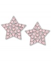 Wish upon a star. CRISLU's children's earrings are embellished with shimmering pink cubic zirconias (1/8 ct. t.w.) and set in platinum over sterling silver. Approximate diameter: 1/3 inch.