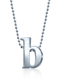 Alex Woo Little Letters Sterling Silver Letter B Pendant Necklace, 16