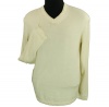 Alfani Supima V-Neck Shirt Vanilla Small