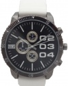 Mark Naimer Chronograph-style LOOK XL Black Dial Men's watch DZ4216 Look With White Rubber Band