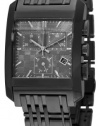 Burberry Men's BU1563 Square Grey Chronograph Dial Black Bracelet Watch