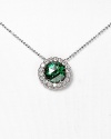 Chrislu's emerald-adorned chain sparkles with staying power. Slip on this classically styled showpiece to add an eye-catching impact to understated cocktail looks.