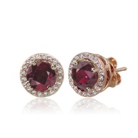 Effy Jewelry Effy® 14K Rose Gold Diamond and Ruby Earrings 2.20 Tcw.