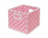 Badger Basket Folding Nursery Basket/Storage Cube, Pink Dot