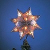 CLEAR CAPIZ 8-POINT STAR TREETOP W/ARABESQUE DECORATION,