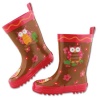 Stephen Joseph Girls 2-6x Girl's Rain Boot, Owl, 7