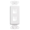 Leviton 41642-W QuickPort Decora Insert, 2-Port, White