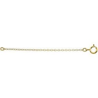 14k Yellow Gold Chain Necklace Extender and Safety Chain