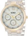 XOXO Women's XO5515 Clear Bracelet with Gold Case Watch