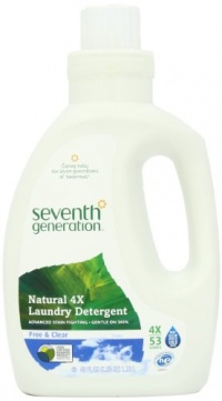 Seventh Generation Liquid Laundry 4x, Free and Clear, 40 Fl Oz. 2 Count