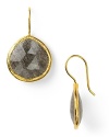 Make every look dazzle with Coralia Leets' striking rutilated teardrops. These 22-karat gold-rimmed earrings look effortless paired with slinky knits or something cocktail dressier.