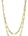 1AR by UnoAerre 18k Gold Plated Rectangle Link Long Necklace