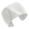 Women's Stainless Steel Hammered Cuff Bangle Bracelet