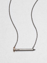 You never know when you'll need to nail something so keep this witty nail on a bold chain necklace close by.BrassLength, about 16Screw claspImported