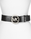 Your outfit isn't complete without the right belt, and this style from MICHAEL Michael Kors cinches your look with a bold logo buckle.