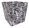 Trend Lab Fabric Storage Bin, Zebra Print, Medium