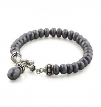 7 3/4 Bracelet Fresh Water Black Pearls 7.5-8 MM Cultured With Pallini Toggle Clasp - Honora