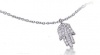 Meira T 14k White Gold Diamond Hamsa Hand Necklace