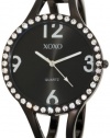 XOXO Women's XO1093 Black Dial Gun Metal Bangle Watch